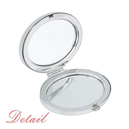 Russian Soccer Player Cartoon Mummy Mirror Portable Fold Hand Makeup Double Side Glasses