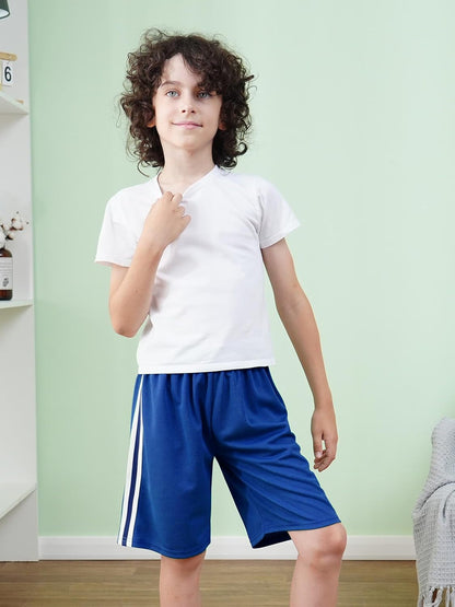 5 Pack Boys Shorts Boys Athletic Basketball Mesh Kids Soccer Gym Shorts Clothes Quick Dry Active Sports Shorts