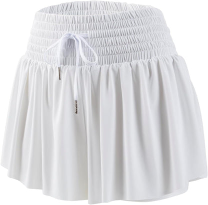 Flowy Athletic Shorts for Women Workout Running Gym Yoga High Waist Skort Sweat Skirt Cute Clothes Summer Outfits