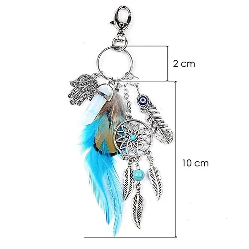 Best Valentine'S Day Gift! Women Dream Catcher Bohemia Style Key Ring Pendant Feather Key Chain Bag Decor Tassel