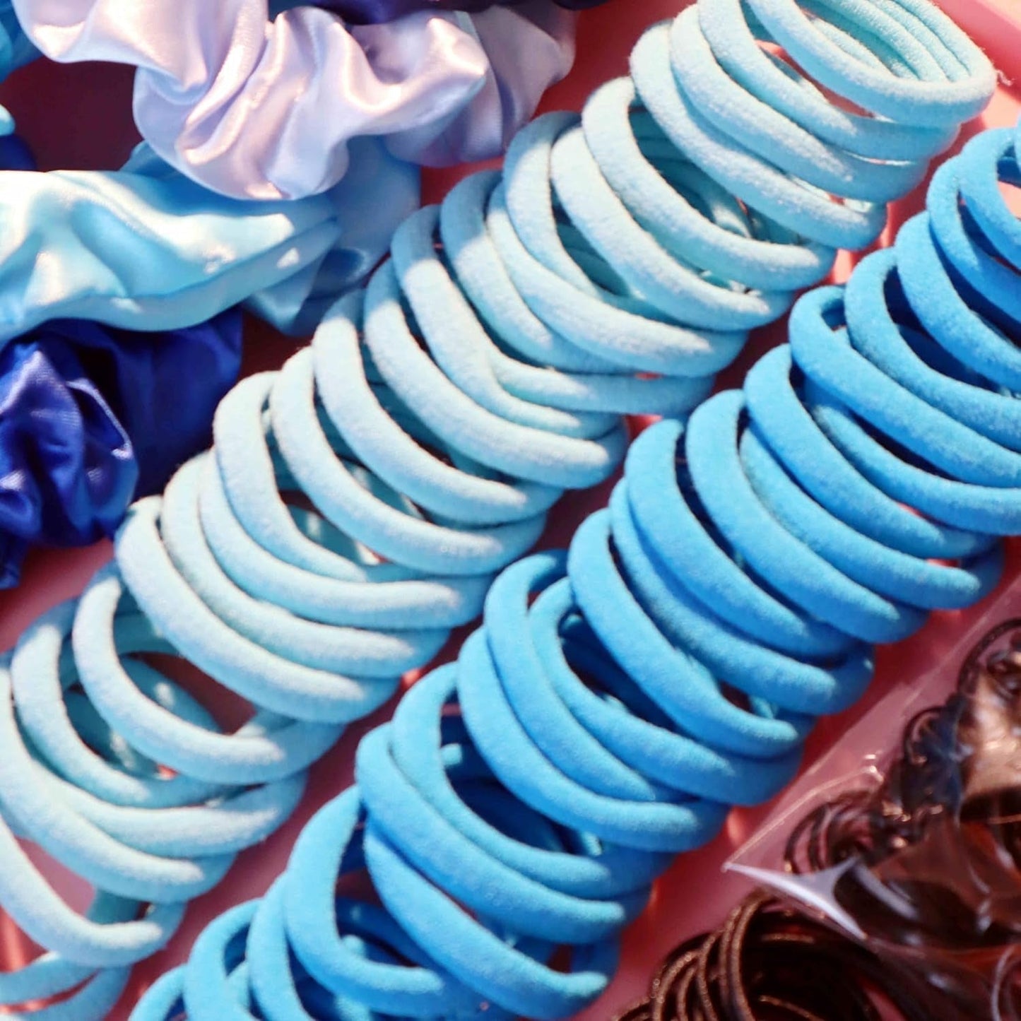 755PCS Hair Accessories for Woman Set Seamless Ponytail Holders Variety Hair Scrunchies Hair Bands Scrunchy Hair Ties for Thick and Curly (755PCS (Treasure Blue))