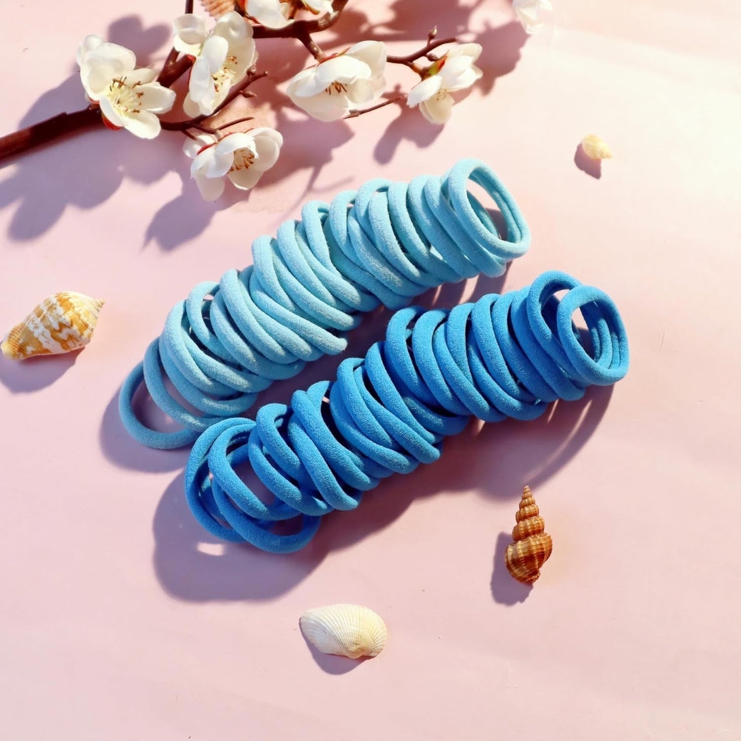 755PCS Hair Accessories for Woman Set Seamless Ponytail Holders Variety Hair Scrunchies Hair Bands Scrunchy Hair Ties for Thick and Curly (755PCS (Treasure Blue))