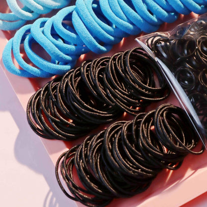 755PCS Hair Accessories for Woman Set Seamless Ponytail Holders Variety Hair Scrunchies Hair Bands Scrunchy Hair Ties for Thick and Curly (755PCS (Treasure Blue))