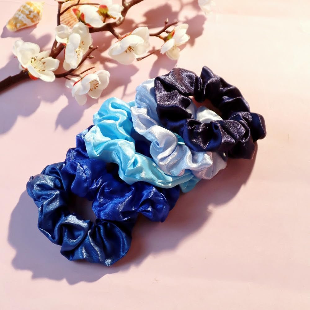 755PCS Hair Accessories for Woman Set Seamless Ponytail Holders Variety Hair Scrunchies Hair Bands Scrunchy Hair Ties for Thick and Curly (755PCS (Treasure Blue))