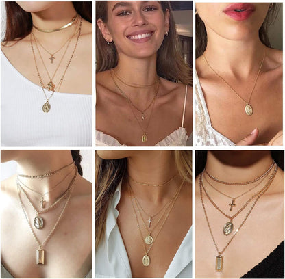 Virgin Mary Necklace 18K Gold Plated Women/Men Christian Jewelry Our Lady of Guadalupe Medal Pendant Mother Mary Necklace - WORLD TIME VISITS