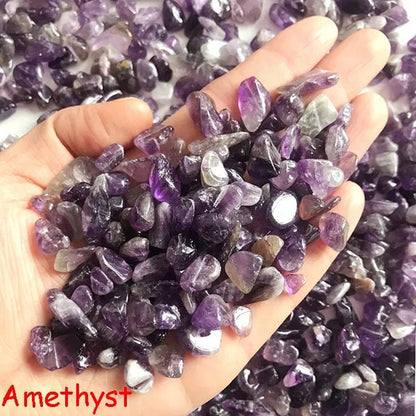 Natural Crystal Mixed Beads Irregular Shaped Tumbled Chips Crushed Stone Yoga Healing Crystal Turquoise Lapis Lazuli Amazonite Stones for Jewelry Making DIY Bracelet Necklace Home Decoration