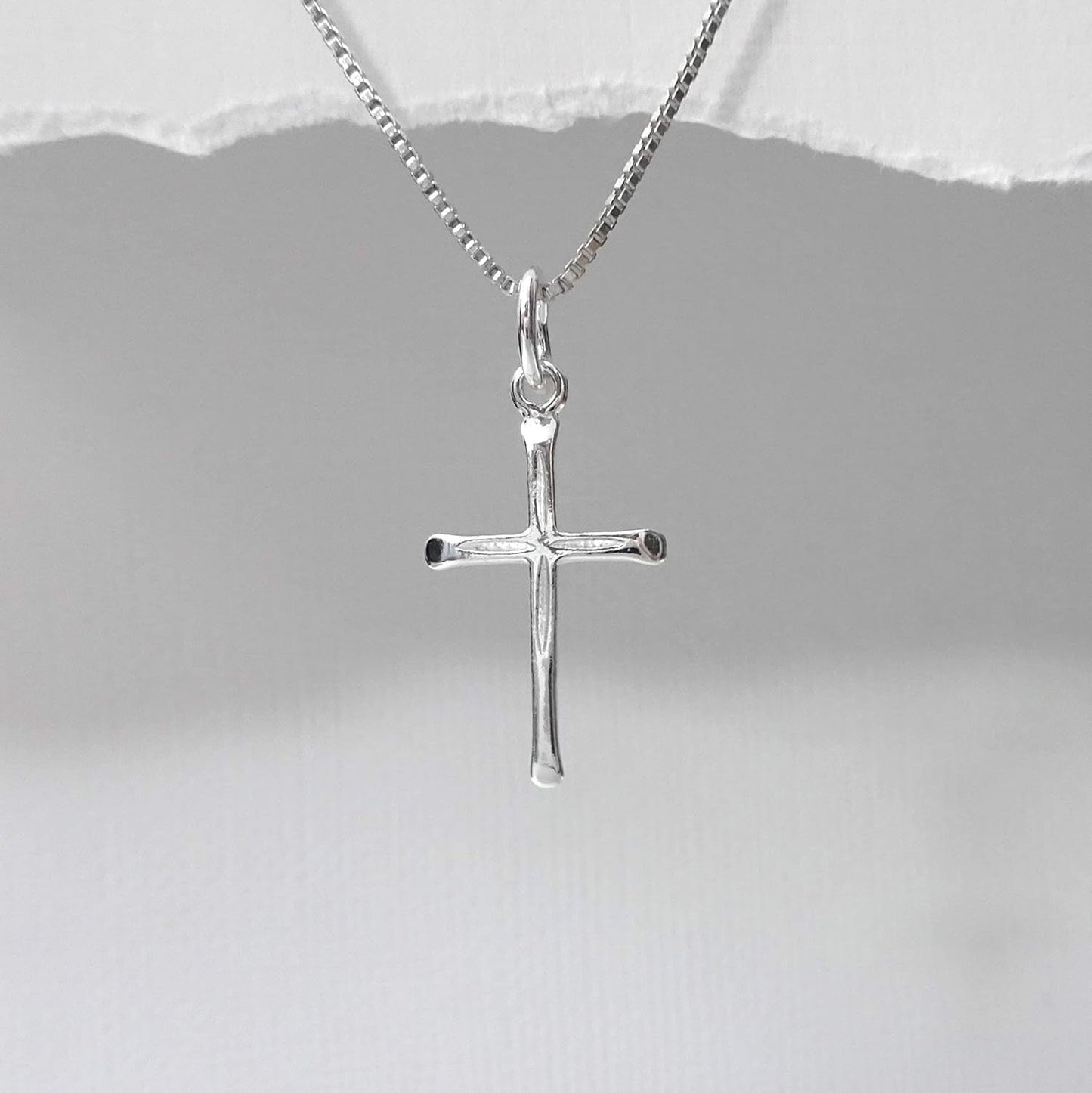 Delicate and Dainty Tiny Sterling Silver Cross Necklace for Women, Gift Necklace for Teens, Godmother Gift, Goddaughter Gift Necklace, 18 Inches