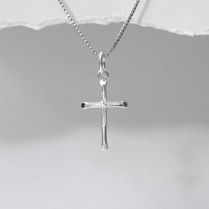 Delicate and Dainty Tiny Sterling Silver Cross Necklace for Women, Gift Necklace for Teens, Godmother Gift, Goddaughter Gift Necklace, 18 Inches