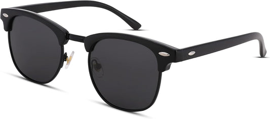 Semi-Rimless Polarized Sunglasses UV 400 Protection for Women Men