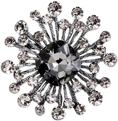 Crystal Diamond Brooch for Women, Rhinestone Sweater Buckle for Outerwear, Scarf Buckle for Women, Lapel Pin for Corsage Badge Needle, Dress, Fabric, Hat, Bag, and Other Accessories