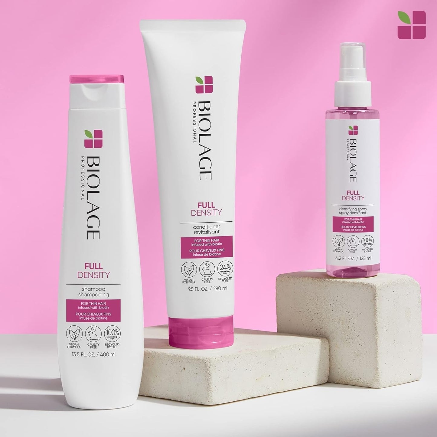 Biolage Full Density Thickening Shampoo - Provides Volume for Fuller & Thicker Hair with Biotin, for Thin & Fine Hair, Vegan and Paraben & Silicone Free