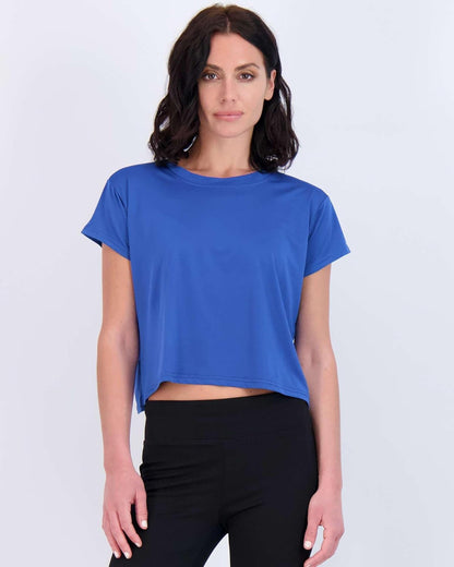5 Pack: Women'S Dry Fit Crop Top - Short Sleeve Crew Neck Stretch Athletic Tee (Available in plus Size) - WORLD TIME VISITS