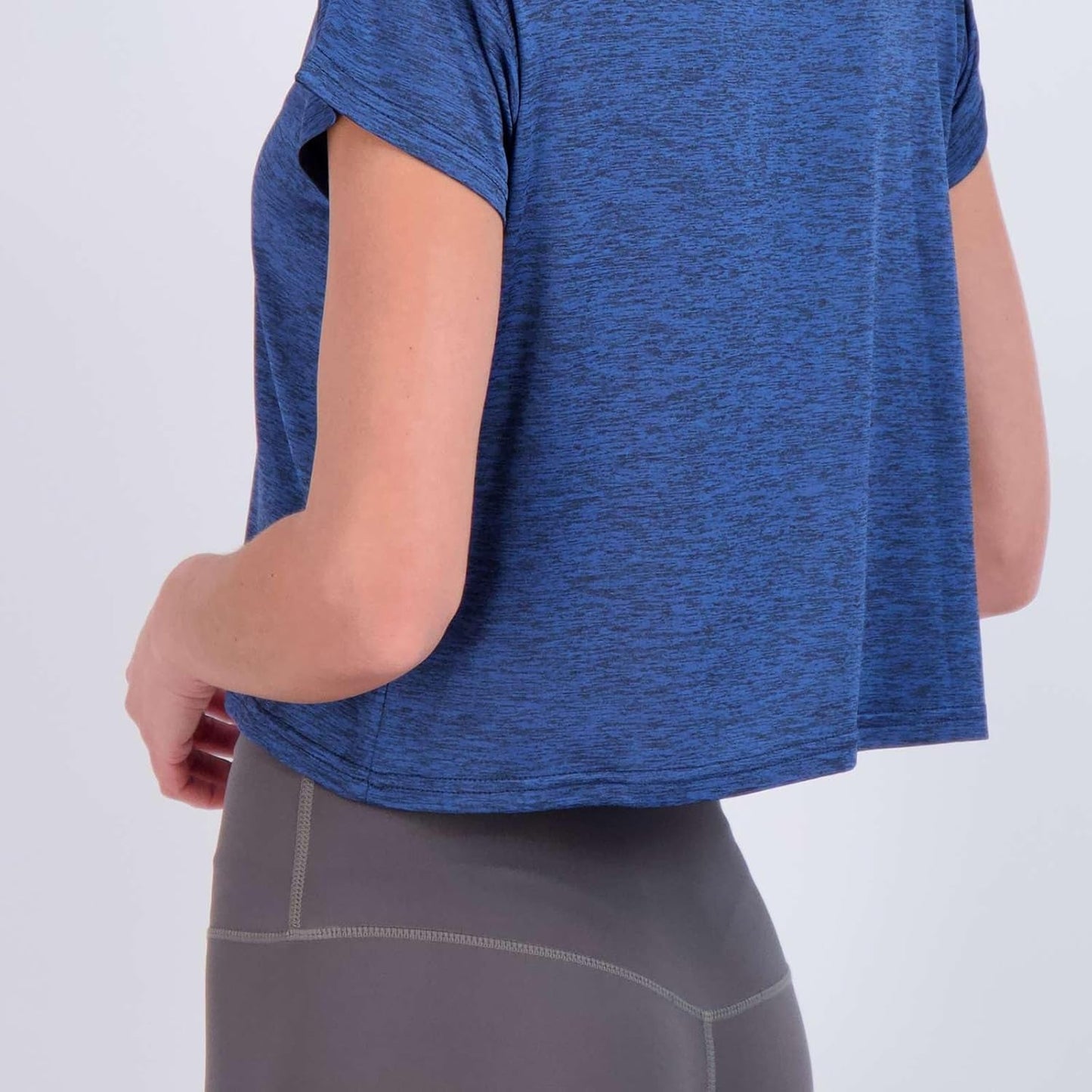 5 Pack: Women'S Dry Fit Crop Top - Short Sleeve Crew Neck Stretch Athletic Tee (Available in plus Size)