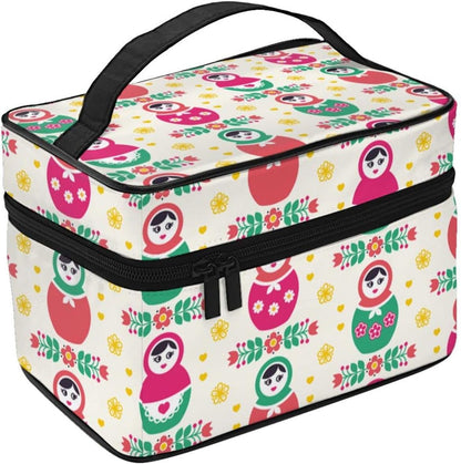 Russian Doll Matryoshka Women Toiletry Bag Travel Cosmetic Bag Large Capacity Makeup Bags
