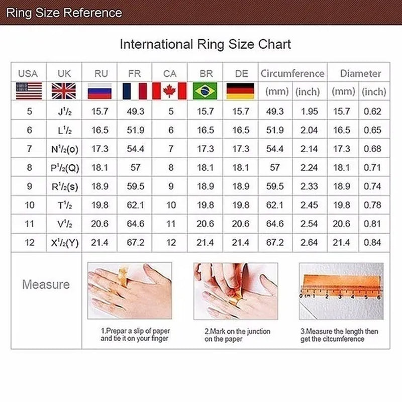 2Pcs/Set Classic Luxury Woman Fashion Jewelry Exquisite  Birthstone Ring Anniversary Gift Birthday Party Romantic Noble Princess Engagement Bridal Wedding Jewelry Set Size US4-12 Bague Femme