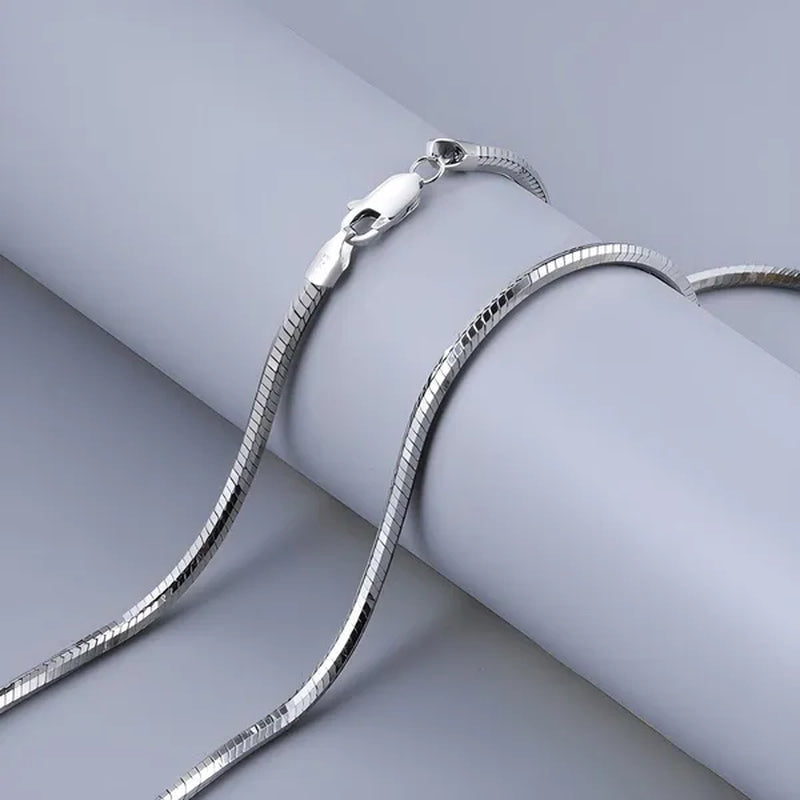 925 Silver Tarnish-Free 1mm Thin 16~30 Inch Snake Chain Necklace