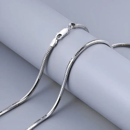 925 Silver Tarnish-Free 1mm Thin 16~30 Inch Snake Chain Necklace