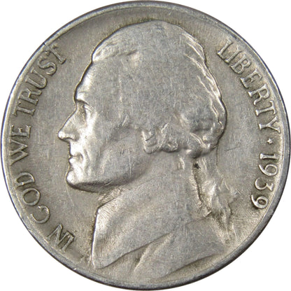 1939 S Jefferson Nickel 5 Cent Piece, about Good (AG), Collectible Coin, Nickel, Silver Master Coins - WORLD TIME VISITS