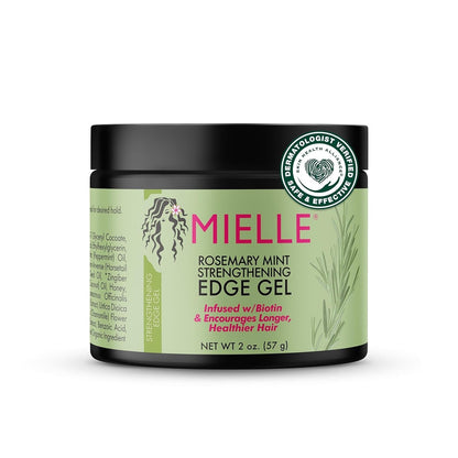 Rosemary Mint Strengthening Edge Gel, Biotin & Essential Oil Hair Styling Treatment, 2 Ounces