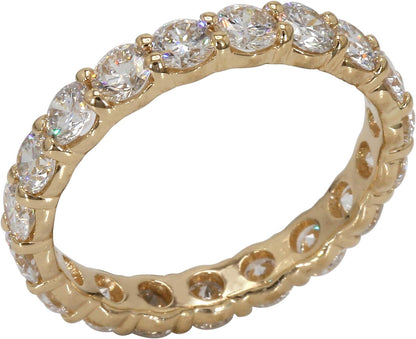 14K Yellow Gold Lab-Grown Diamond Eternity Wedding Band Ring (2.50 Cttw, I-J Color, VS2-SI1 Clarity)