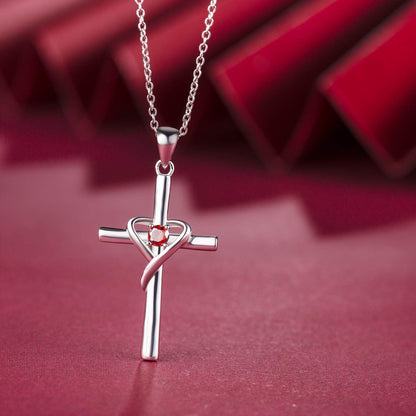 925 Sterling Silver Cross Necklace for Women Teen Girls 14K Gold Plated or Rose Gold Birthstone Necklaces for Teen Girls Gifts for Mother'S Day, Birthday or Anniversary