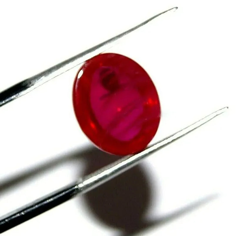 9x11mm NATURAL RUBY STAR SAPPHIRE 1 BUDS OVAL CABOCHON RING SIZE LOOSE GEMSTONE