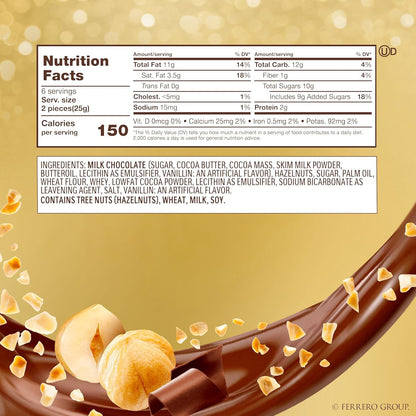 , 12 Count, Gourmet Milk Chocolate Hazelnut, Chocolate Gift Box, Individually Wrapped, 5.3Oz
