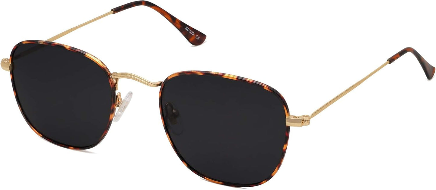 Square Polarized Sunglasses for Men Women Classic Vintage Retro Style
