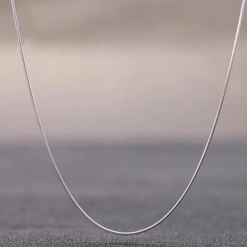 Fashion 925 Sterling Silver Italian Crafted 2MM Golden Snake Chain Necklace Minimalist DIY Chain Accessories