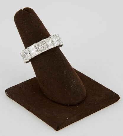 Radiant Cut Diamond Eternity Band Ring 12.34 Carat Platinum