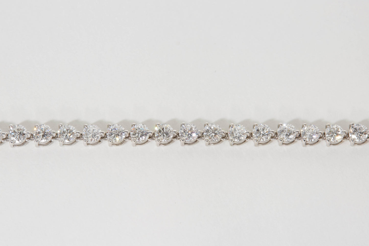 8.21ct Round Brilliant Diamond Tennis Bracelet in 18k White Gold