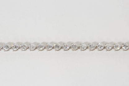 8.21ct Round Brilliant Diamond Tennis Bracelet in 18k White Gold