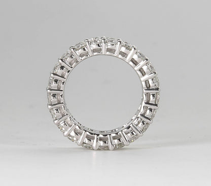 Wide 8.82ct Baguette and Round Diamond Gold Eternity Band Ring