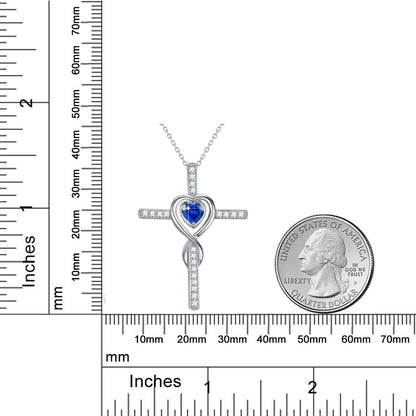 Love Infinity Necklace for Her Birthday Gifts Wife Mom March April Birthstones Aquamarine and More Stones Jewelry 925 Sterling Silver