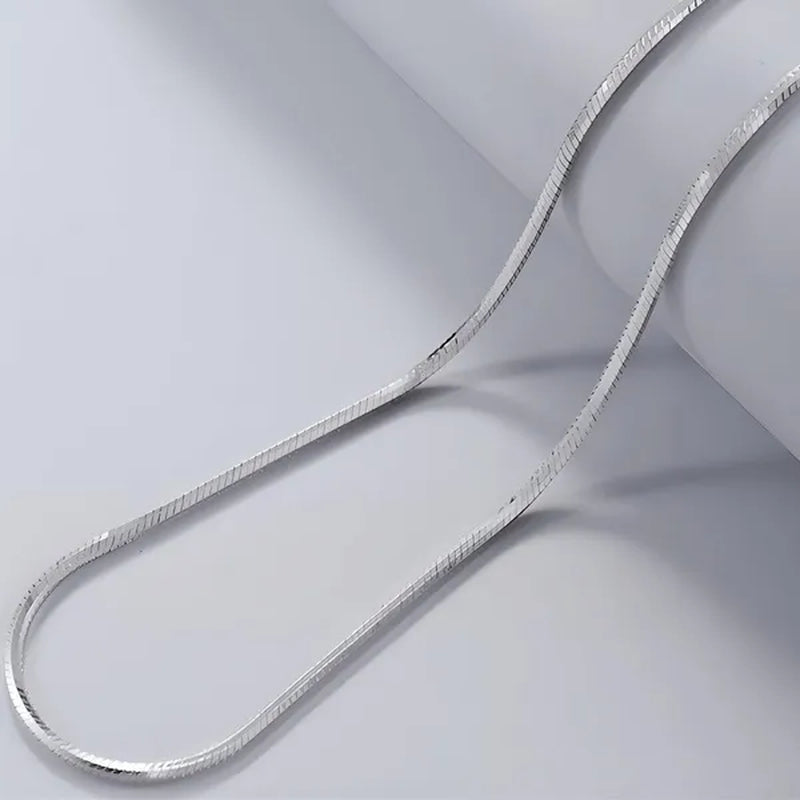 Fashion Women Men 925 Silver Pretty 1MM Snake Chain Necklace for Pendant