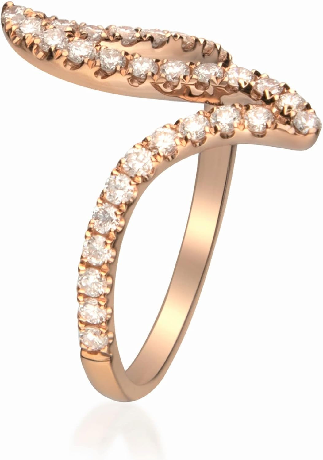 10K Rose Gold Natural White Diamond Ring for Women | Ethically, Authentically & Organically Sourced Hand-Crafted Jewelry for Her | Diamond Ring for Women.