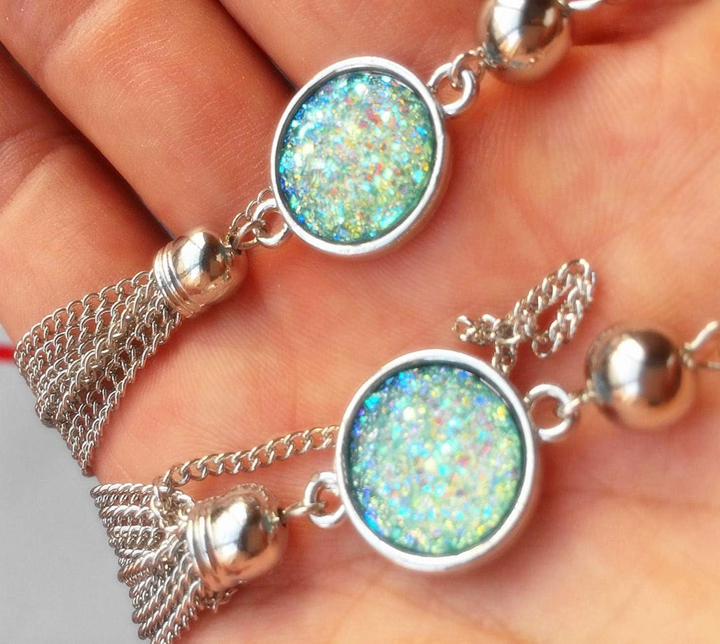 Long Chain Tassel Necklace Pendant Resin Sweater Chain Bohemian Style for Women, Change Color