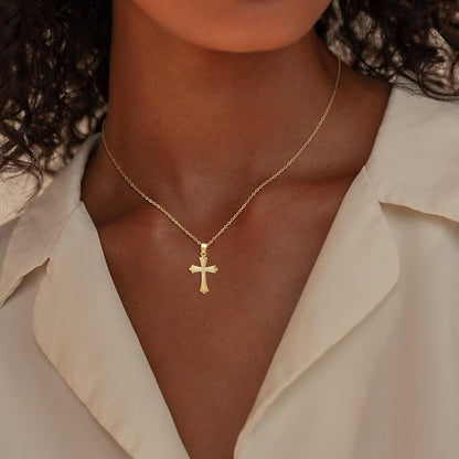 Cross Necklace for Women, 14K Gold Cross Necklaces for Women Trendy Dainty Gold Necklace Pearl Diamond Cross Pendant Necklaces Religious Christian Baptism Faith Jewelry for Woman - WORLD TIME VISITS