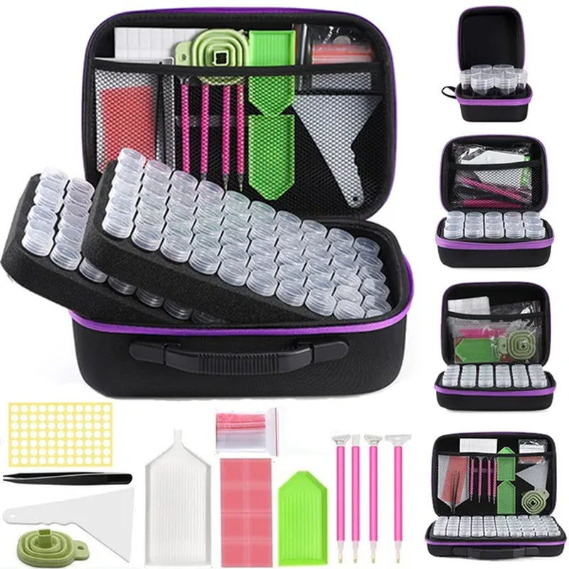 Diamond Painting Storage Box Container with Accessories Tools Kits for Beads Diamonds Rhinestones Storage - WORLD TIME VISITS