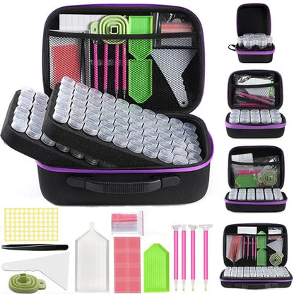 Diamond Painting Storage Box Container with Accessories Tools Kits for Beads Diamonds Rhinestones Storage - WORLD TIME VISITS