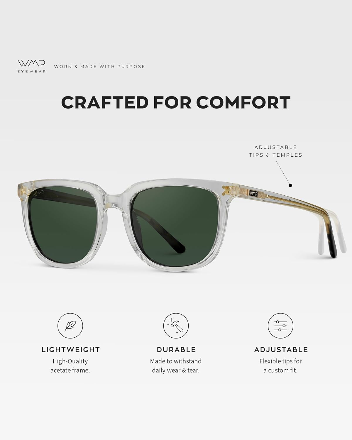 Polarized Classic Retro Flat Square Unisex Sunglasses