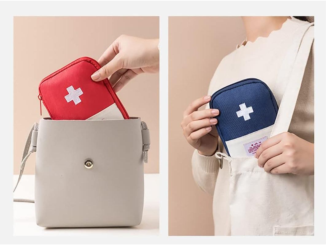 Travel Mini Empty First Aid Pouch, Portable Empty Aid Medical Bag,Empty Medicine Bag Emergency Kit Storage Bag Empty