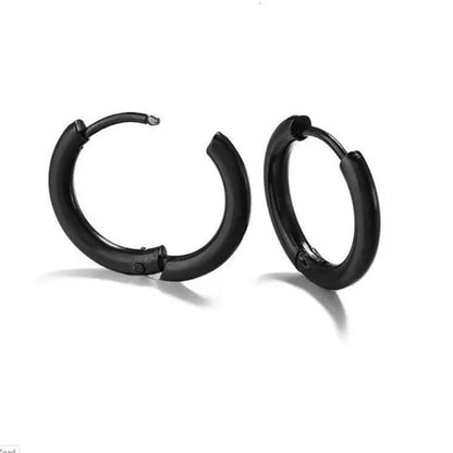 8Mm to 25Mm Unisex Stainless Steel Hoop Earring，Stainless Steel Ear Hoops Punk Style Ear Cartilage Hoop Earrings for Men and Women