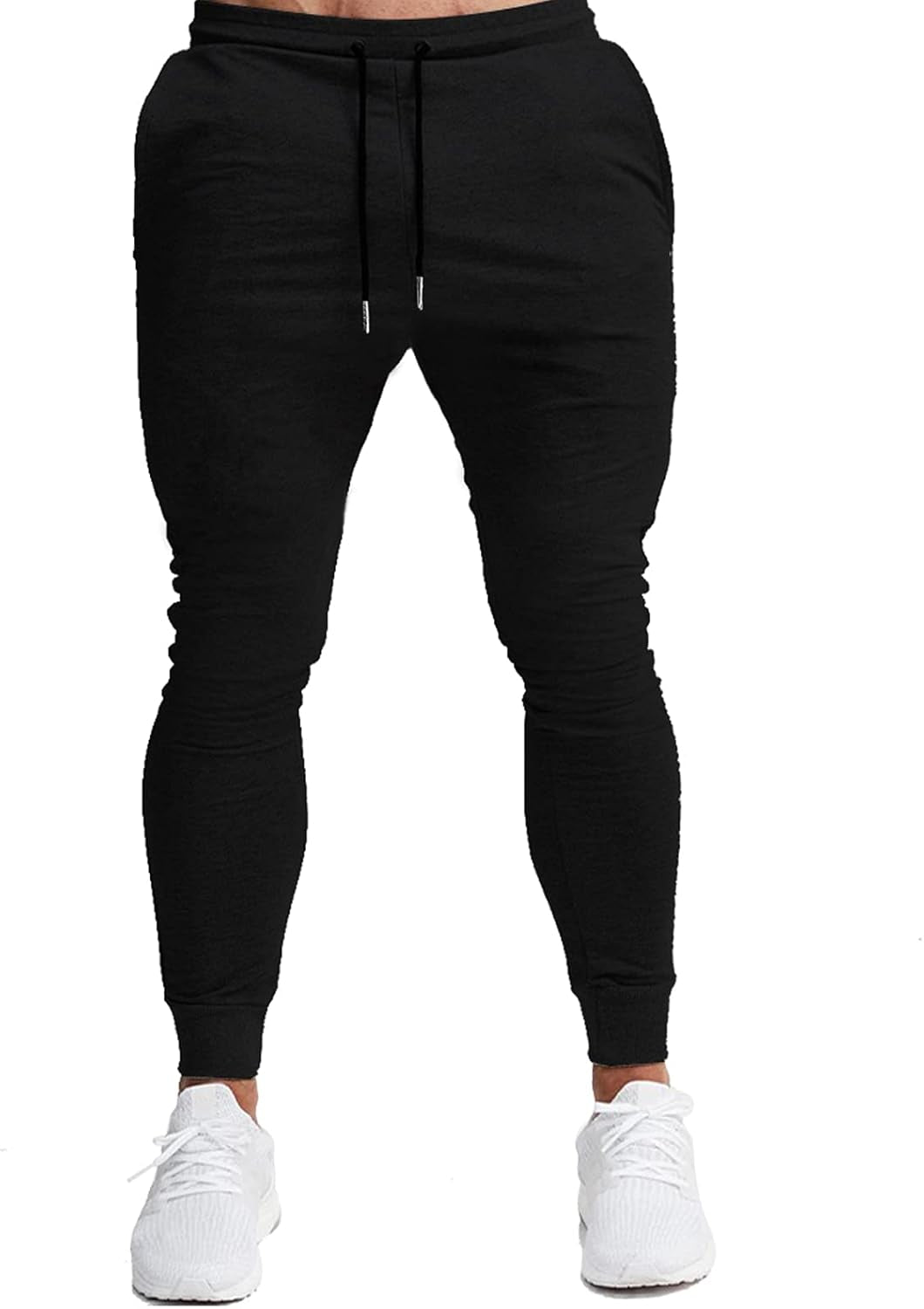 Men'S Slim Joggers Workout Pants for Gym Running and Bodybuilding Athletic Bottom Sweatpants with Deep Pockets