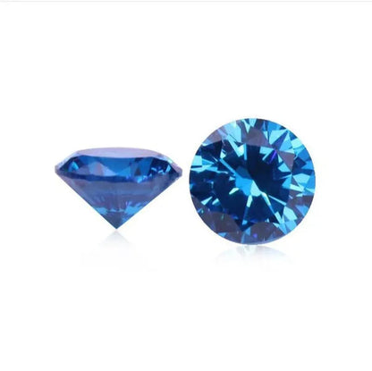 Natural Round Sea Blue Sapphire 1.49-26.9CT Faceted Cut AAAAA VVS Loose Gemstone