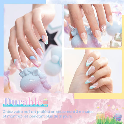 Beetles Pastel Gel Nail Polish Kit-6 Pcs Pastel Pink Nude Gel Polish Gel Polish Pastel Yellow Blue Gel Polish Soak off Uv Nail Lamp Purple Gel Polish Gifts for Women Manicure Kit