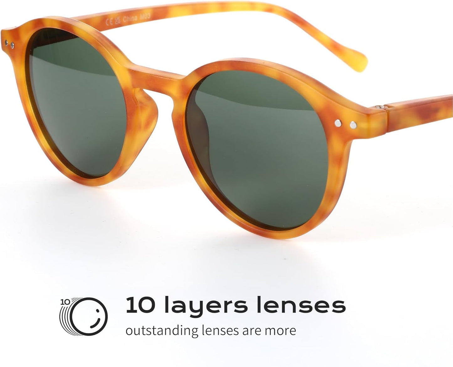 Polarized round Sunglasses, Stylish Sunglasses for Men and Women Retro Classic, Multi-Style Selection