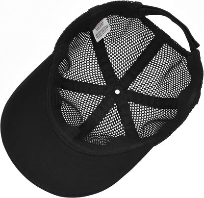Men Mesh Trucker Baseball Cap Adjustable 6-Panel Hat Outdoor Sports Wear