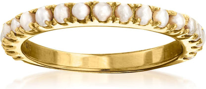 2Mm Cultured Pearl Ring in Silver