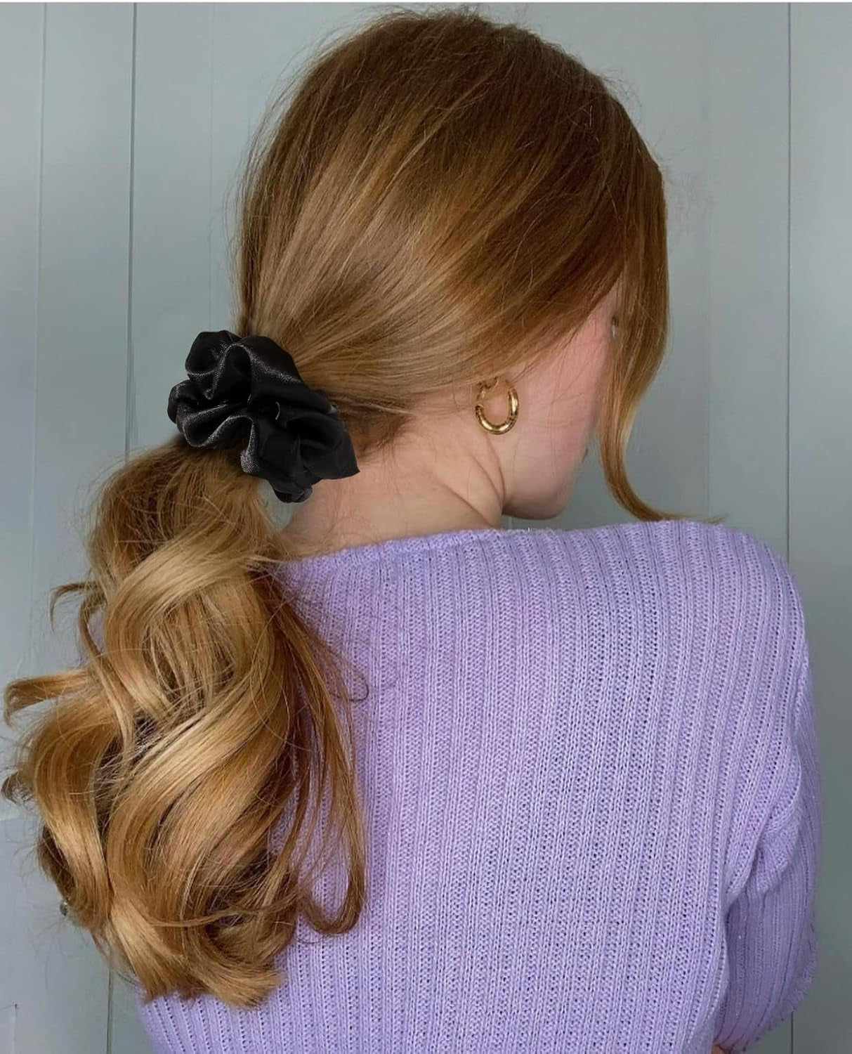 Scrunchies Hair Ties Satin Scrunchies Soft than Silk Scrunchies Elastics Bands Ponytail Holder Pack of Neutral Scrubchy Hair Accessories Women Girls (8Pcs)